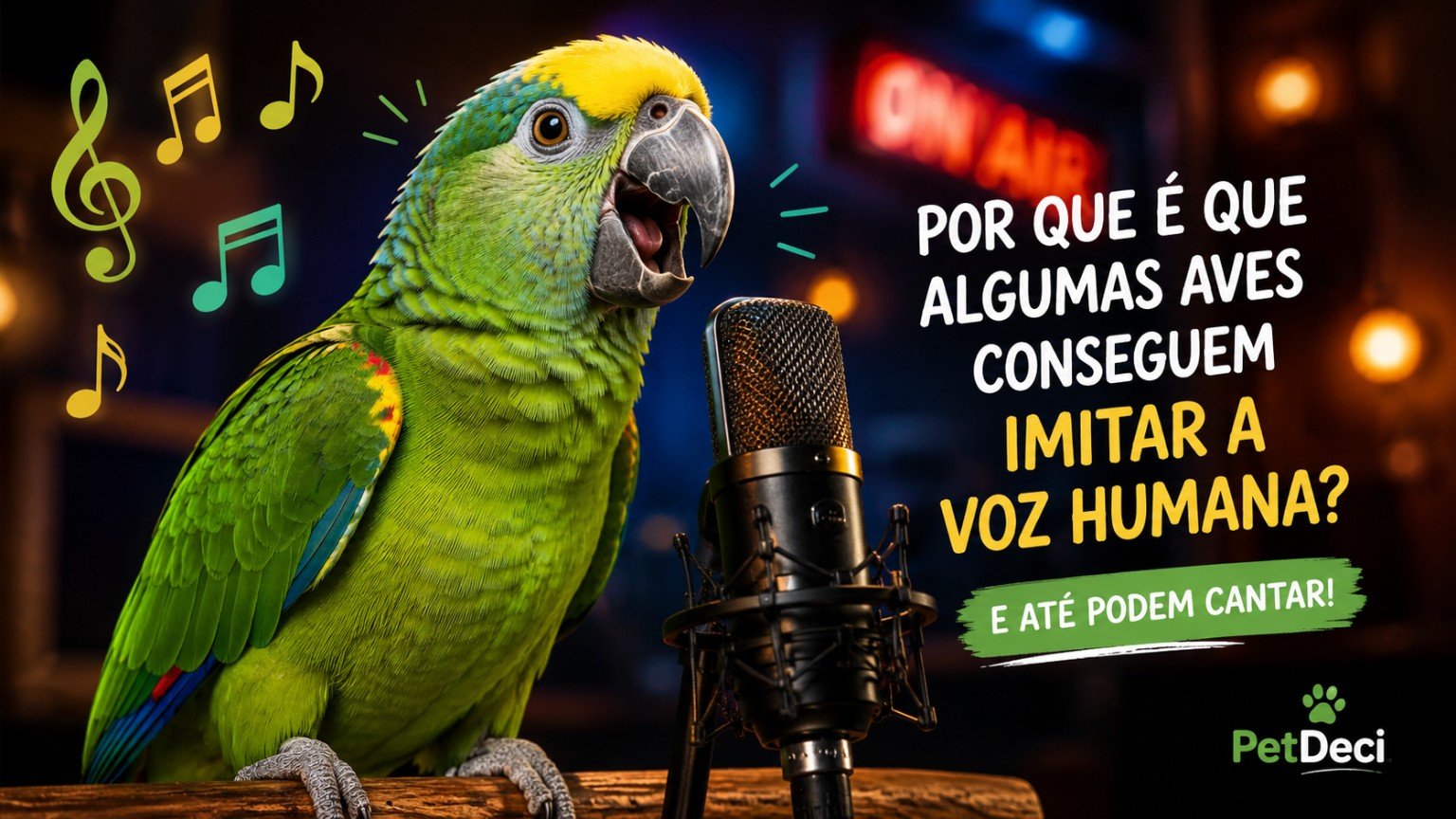 Ave doméstica conhecida pela capacidade de imitar sons